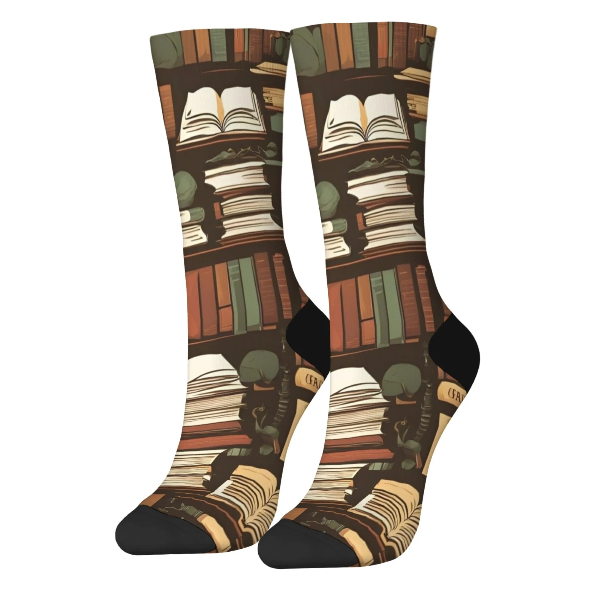 1 زوج الجدة طاقم الجوارب الهيب هوب الشارع الأزياء مع غريب الأطوار كتاب ونظارات طباعة قبعة سوداء مضحك الجدة لعوب جورب تصميم