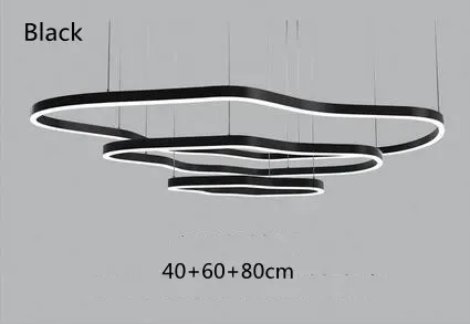 Moderne Terrassen Kroonluchter Huis Binnenverlichting Voor Criculaire Ring Led Woonkamer Koffie/Gouden Restaurant Hanglampen