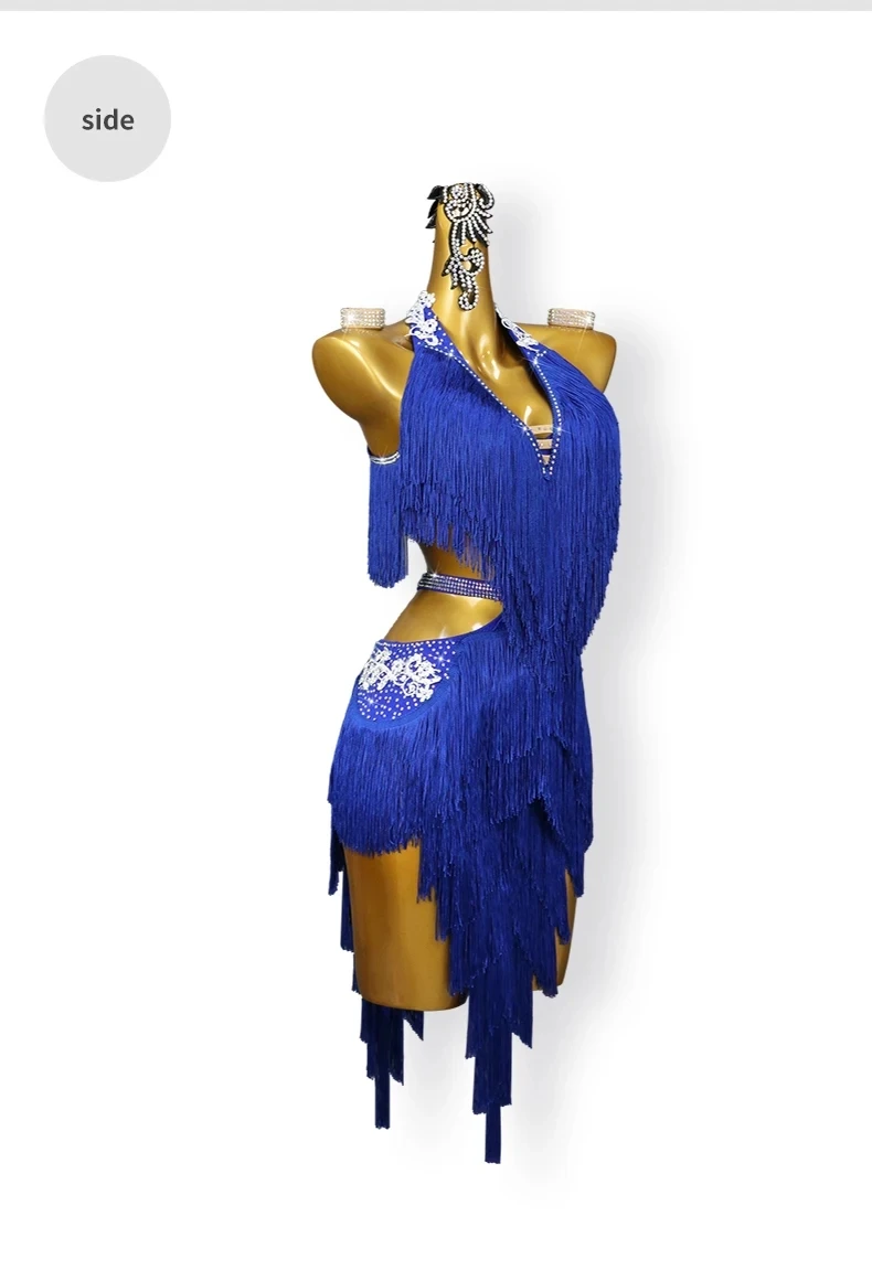 2026 Lateinamerikanischer Tanzanzug, Fransenkleider, Tanzbekleidung, Wettbewerbskleidung für Mädchen, Sexy Damen-Ballkleid, Kabarett-Performance, Sport-Bühnenrock – Detail 8