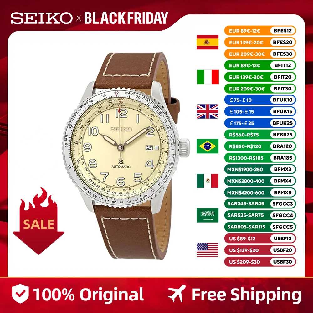 Seiko Prospex Series Automatic Mechanical Watch Men's Japan Original 10 Bar Waterproof Metal Watch Premium Business Watch