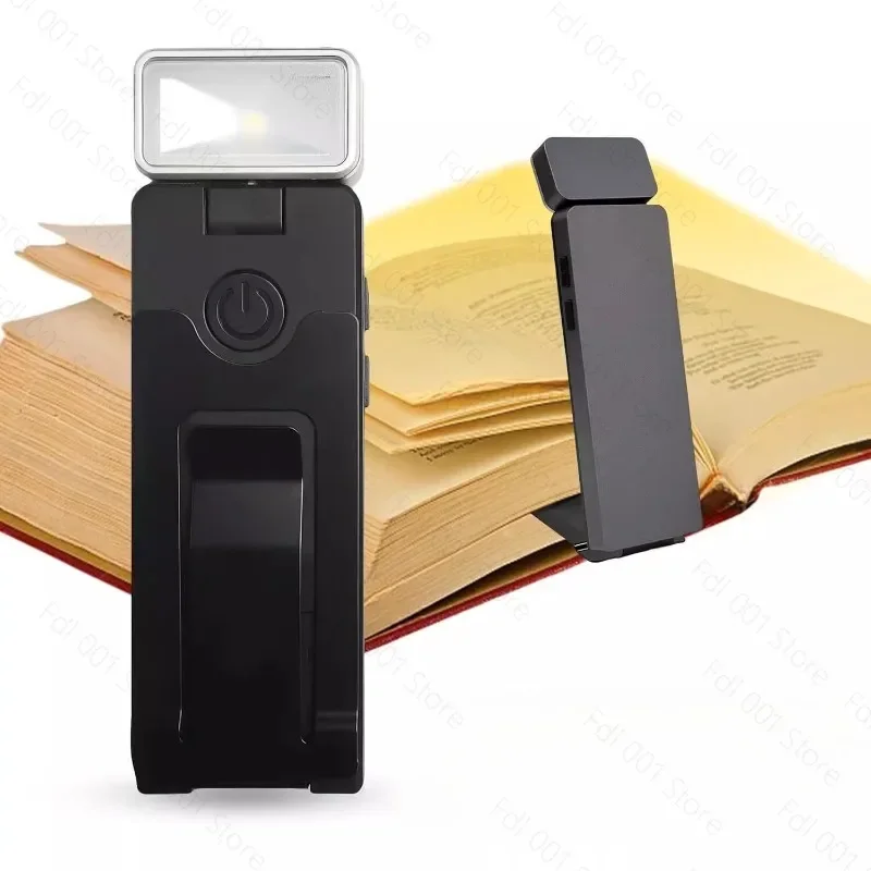 Folding Mini Book Clip LED Night Light Rechargeable Portable Reading Lamp for Dorm Bedside Learning