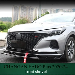 New！ Front Splitter for CHANGAN EADO Plus 2020 2021 Skirts Lip 2022 2023 Black Body Kit Bumper Spoiler Accessories