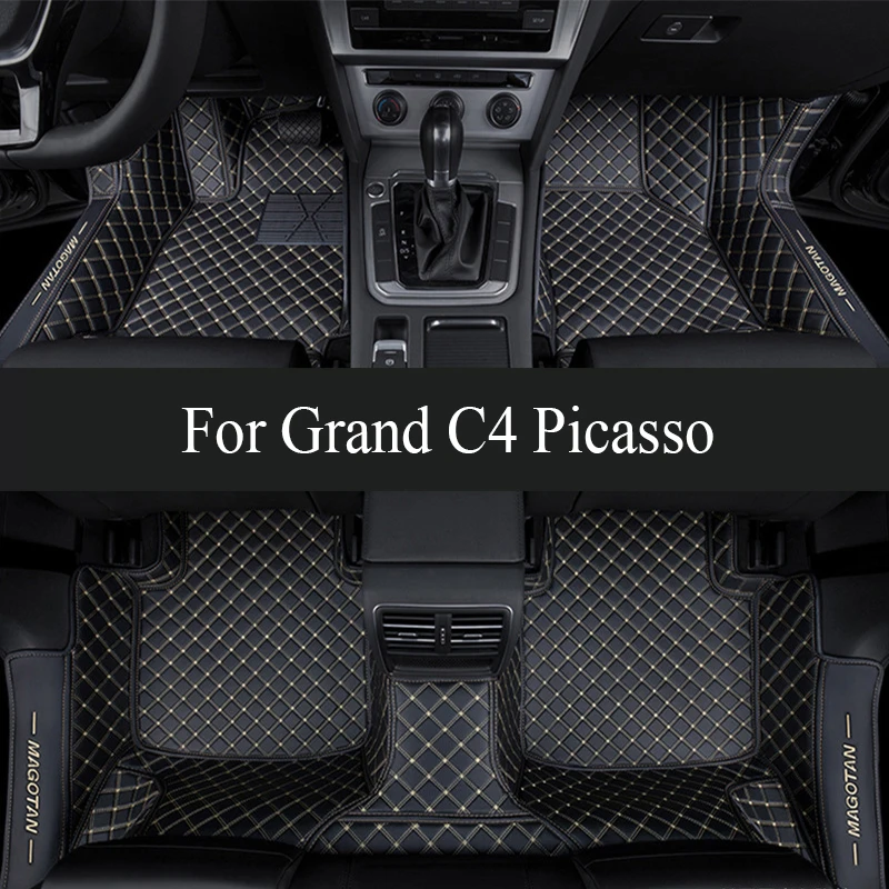 

Car Mats For Citroen Grand C4 Picasso SpaceTourer 7seat 2014~2020 Non-slip leather Mat Rugs Pad Interior Parts Car trunk mat