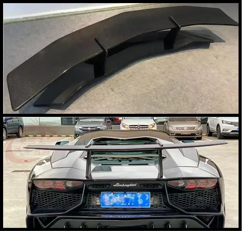 SV GT STYLE REAL CARBON FIBER REAR WING TRUNK LIP SPOILER FOR Lamborghini Aventador LP700 LP720 LP740 LP750