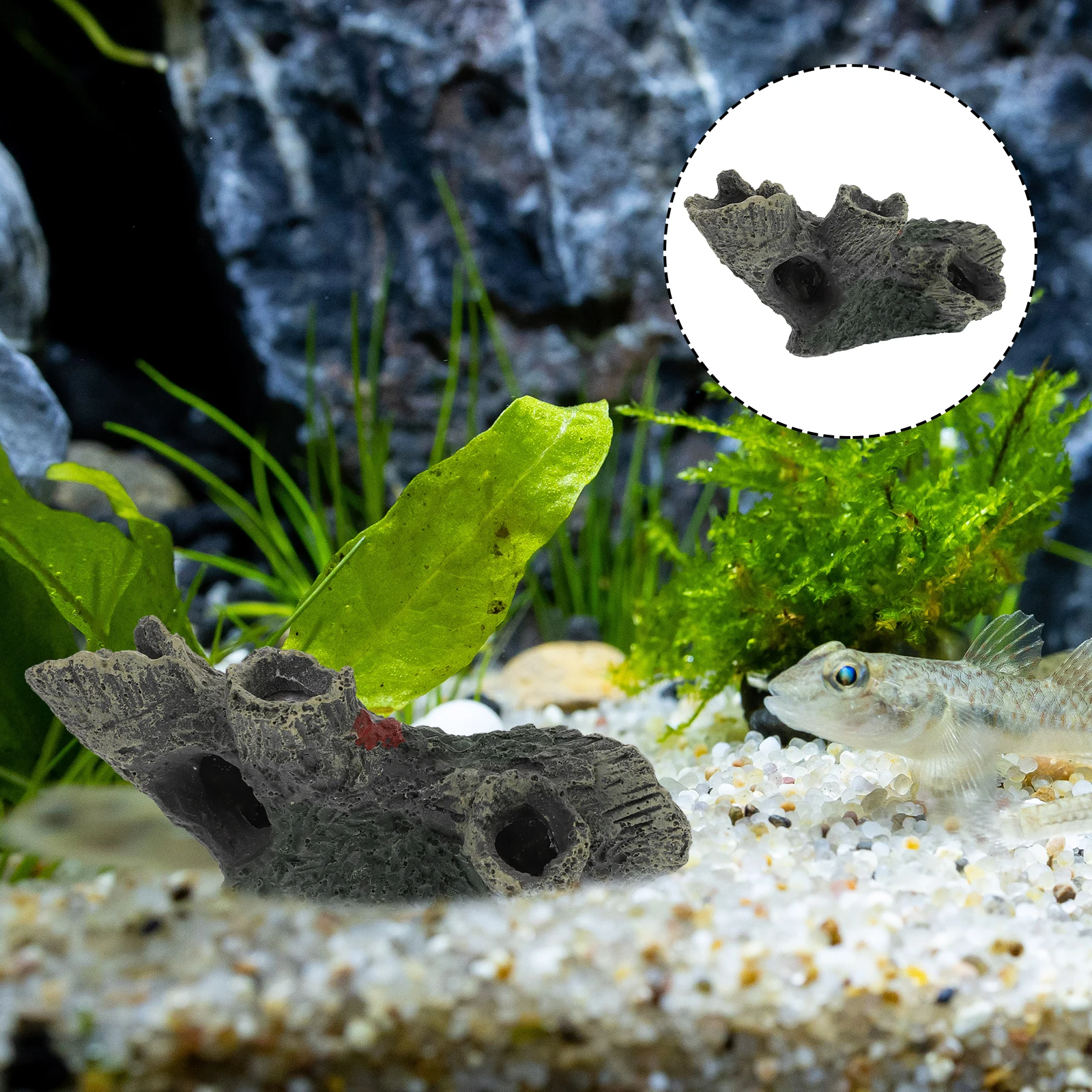 

1pc Artificial Tree Stump Decorations Resin Craft Fish Tank Hideout Aquarium Ornament Lifelike Landscape Pet Supplies