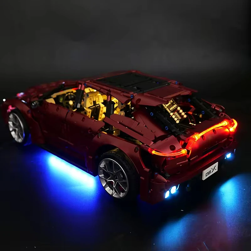 RC Técnico Sports Car Building Blocks Set, Kit de Luz LED, Apenas Luz LED, Modelo sem Blocos, DIY, T5024