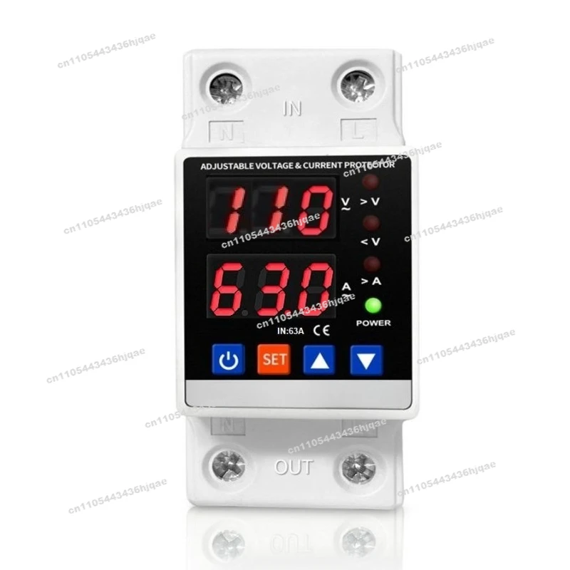 Adjustable Self-repeating 110V Over-voltage  Under-voltage Protector Limited Viewership of 63A Reclosing