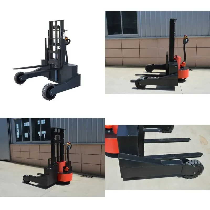 1.5 Ton Electric Pallet Stacker 3m 3.5m Lift Height Stand On Type Large Wheel Electric Forklift Warehouse Lifting Equipment