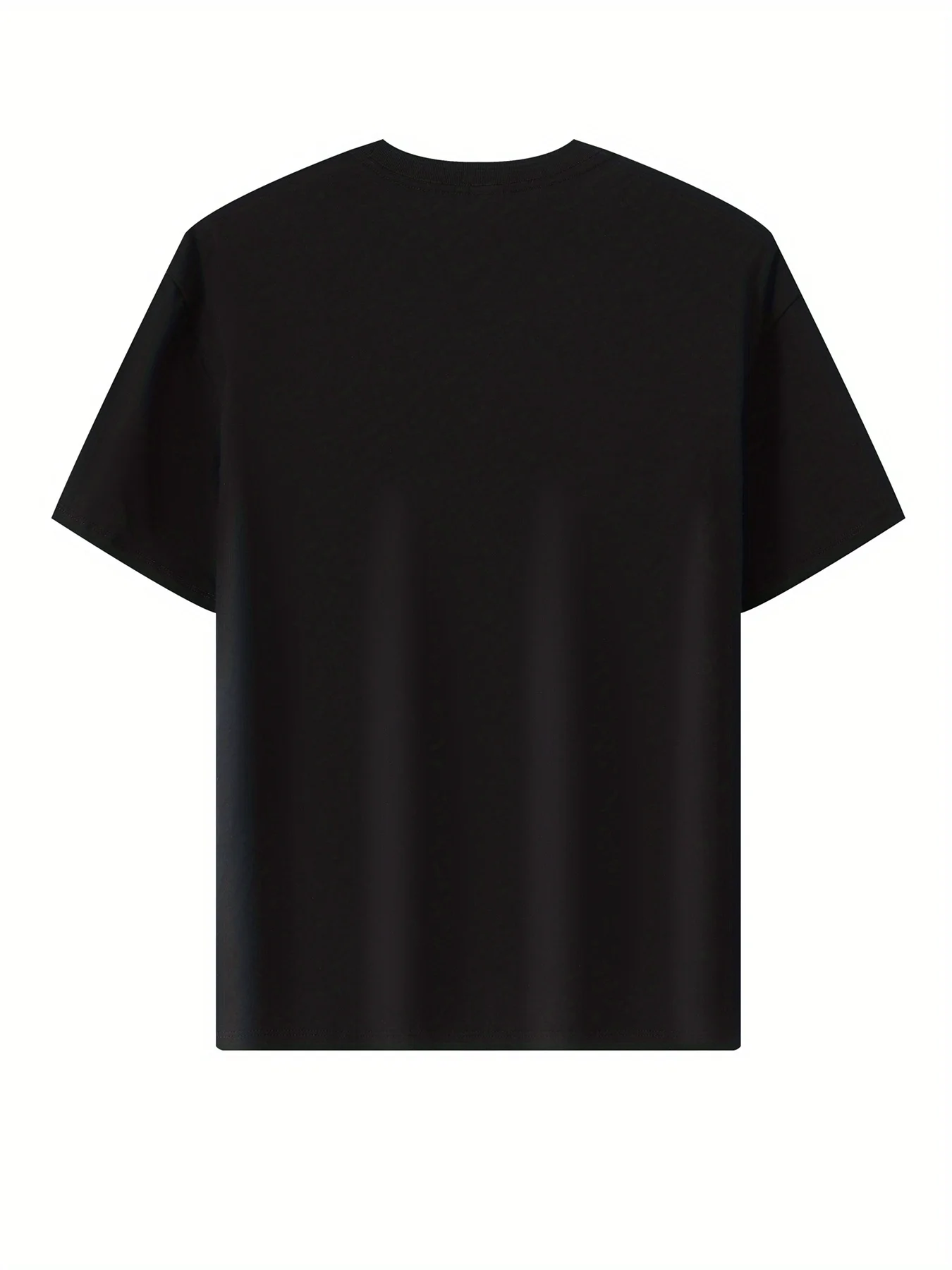 Men's 100% pure cotton summer loose size simple letter printed casual and comfortable round neck short sleeved T-shirt top image 4