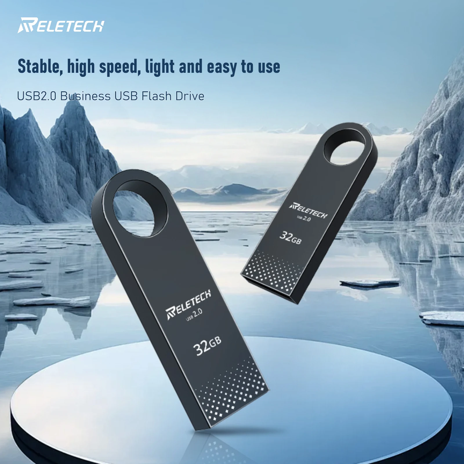 Reletech USB Flash Drive Waterproof USB Drive High Speed Memory Stick Large Storage Metal Thumb Drive for Laptop Computer Tablet