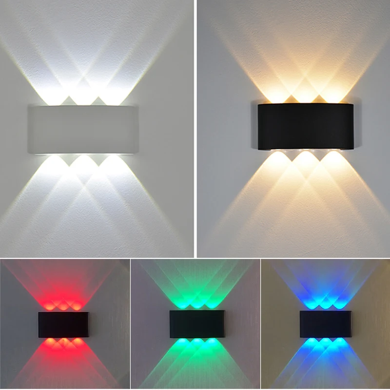 

LED Wall Lamp Outdoor Waterproof IP65 Garden Lighting Aluminum AC86-265 Indoor Bedroom Living Room Stairs Wall Light