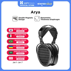 HIFIMAN Arya 전체 크기 귀 평면 자기 Audiophile 조정 가능한 헤드폰 스텔스 자석 버전