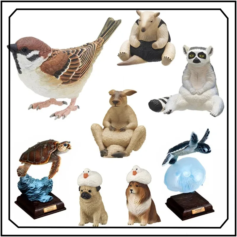 Nuova Biologia Giapponese Gashapon Sparrow Tartaruga Marina Creatività Carina Simulazione Animale Ornamento Da Tavolo