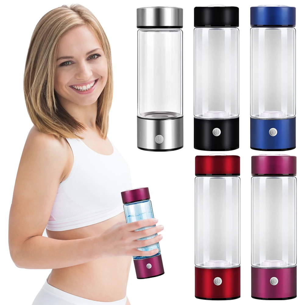 

420 мл бутылка для воды с водородом, USB перезаряжаемая электрическая бутылка с генератором воды с богатой водородом, портативный антиоксидантный Lonizer