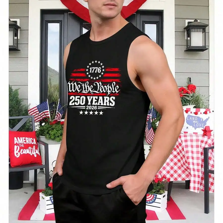 Mens Patriotic Fourth of July Tank Top