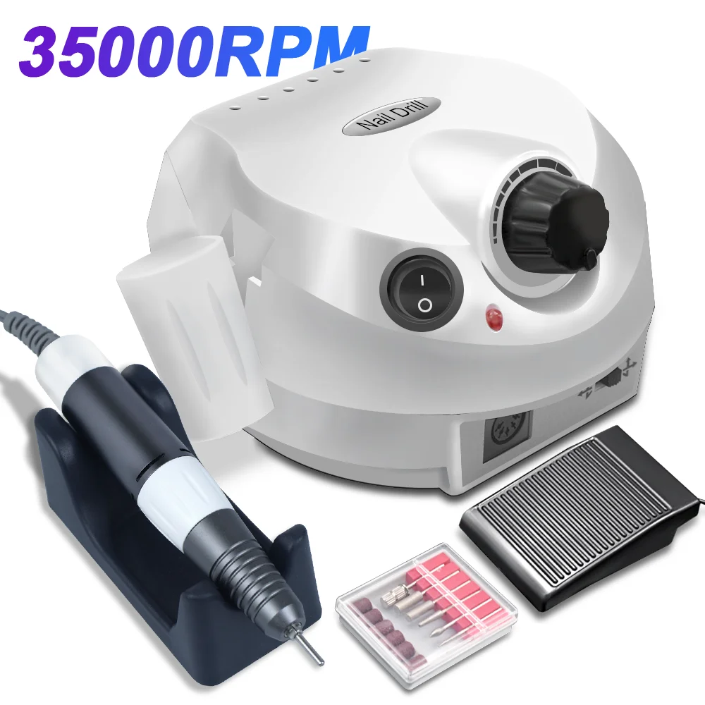 

35000 RPM Professional Electric Nail Drill Machine for Nails Milling Cutter Sets Manicure Electric Nail Sander Pedicure File