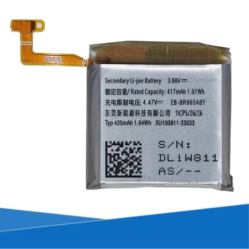 Original Replaces 417mAh 3.88V EB-BR965ABY Battery For Galaxy Watch6 Classic 46mm For SAMSUNG Smart Device