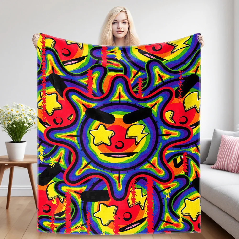 Crazy Vibe Nap Blanket,Flannel Blanket,Suitable For Sofas,Beds,Cars,Rooms,Offices,Camping,Exquisite Gift Blankets