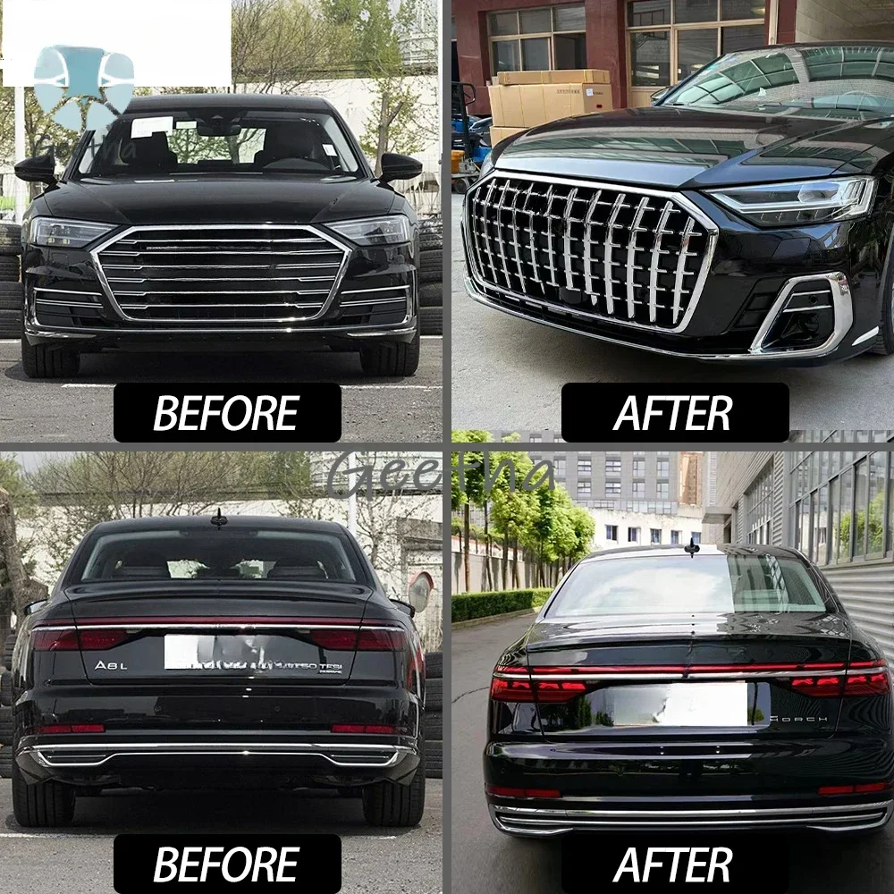 

Новый дизайн: комплект обвеса из пластика PP ABS для Audi A8 A8L D5 2018-2022, обновление до версии 2023-2025 D5PA Horch