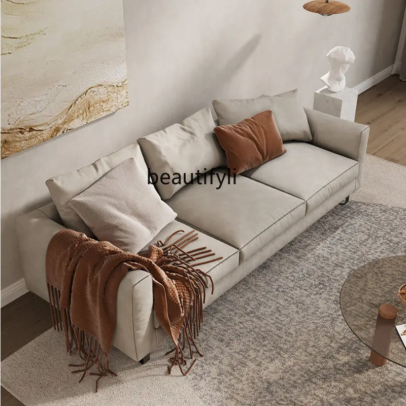 

yj Nordic Style Fabric Sofa Modern Two Three Double Living Room Small Apartment Technology Cloth Sofa