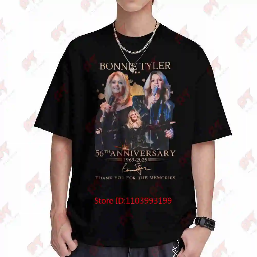 Bonnie Tyler 55Th Anniversary Iconic Character Short Sleeve Tee 100% Cotton T-Shirt