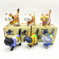 6pcs/set Okishi Na Koneko mofusand Snacks Cookie Cat Cute Action Figure Toys 3cm Office Desk Home Decoration