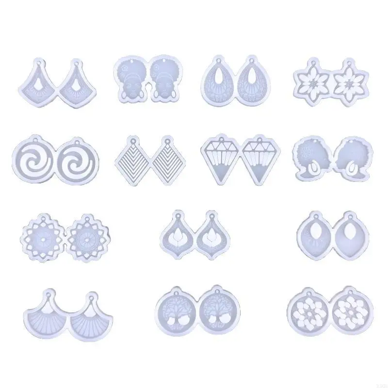 

Silicone Earring Mold Earring Resin Mold Epoxy Resin Casting Molds for Craft DIY Charm Pendant Earring Jewelry Making