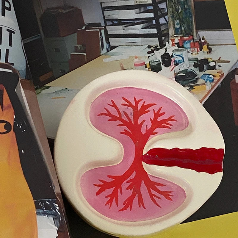 Decoración creativa de pulmón rosa para sala de estar, Cenicero de cerámica, adornos, regalo para ahumar, accesorios para fumar