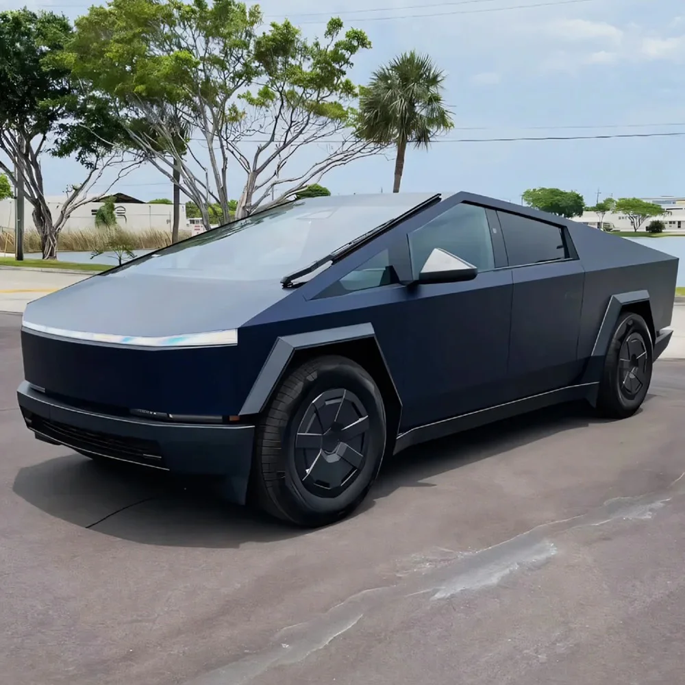 

DIY Color Black Fantasy Blue For Tesla Cybertruck 2024 PVC Paint Protection Film Color Changing Film Per-cut PPF Anti-Scratch