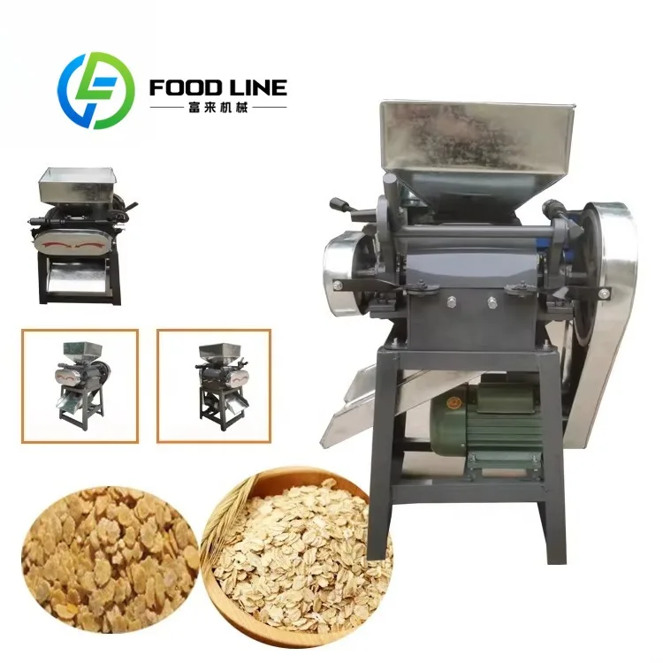 Automatic Grain Flattening Machine Cereal Flat Extruding Machine Flattening Press Machine