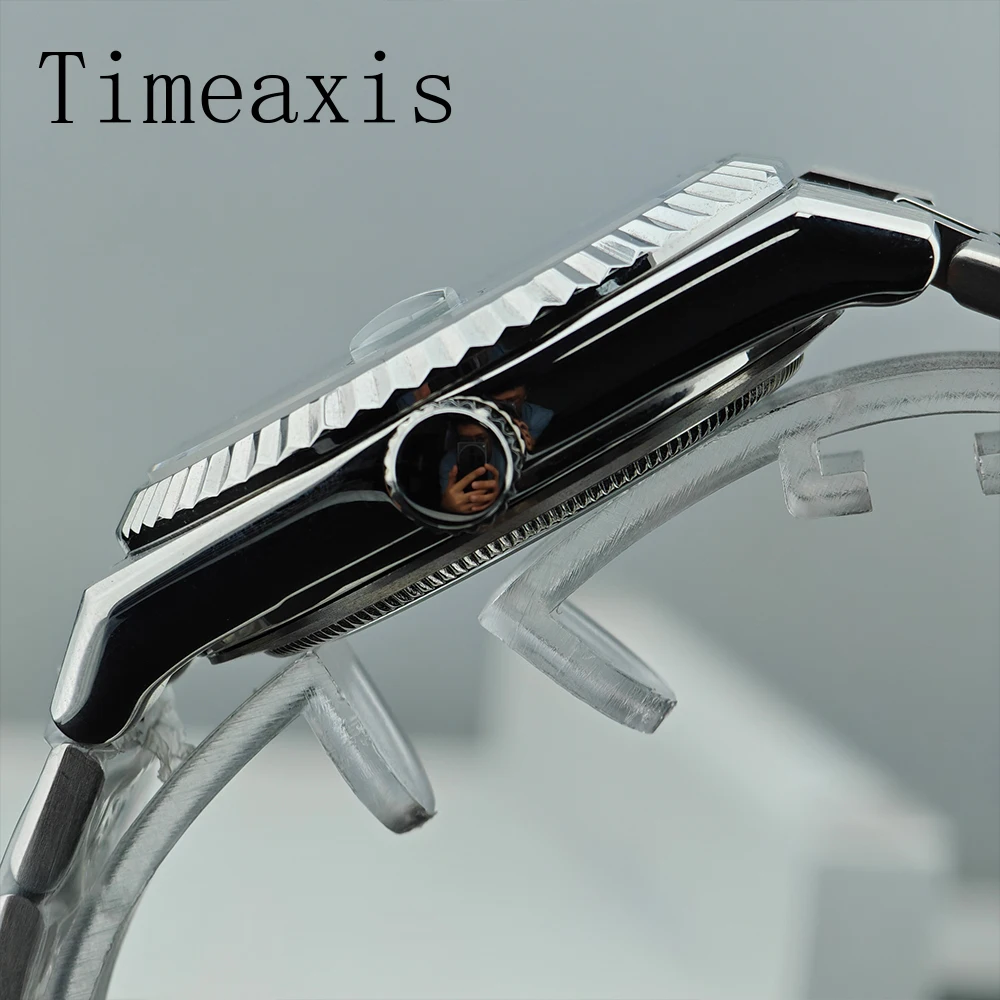 Timeaxis 40mm Stainless Steel Case Sapphire Glass Watch Parts Fit Miyota8205/8215/821A NH35/NH36 Automatic Mechanical Movement