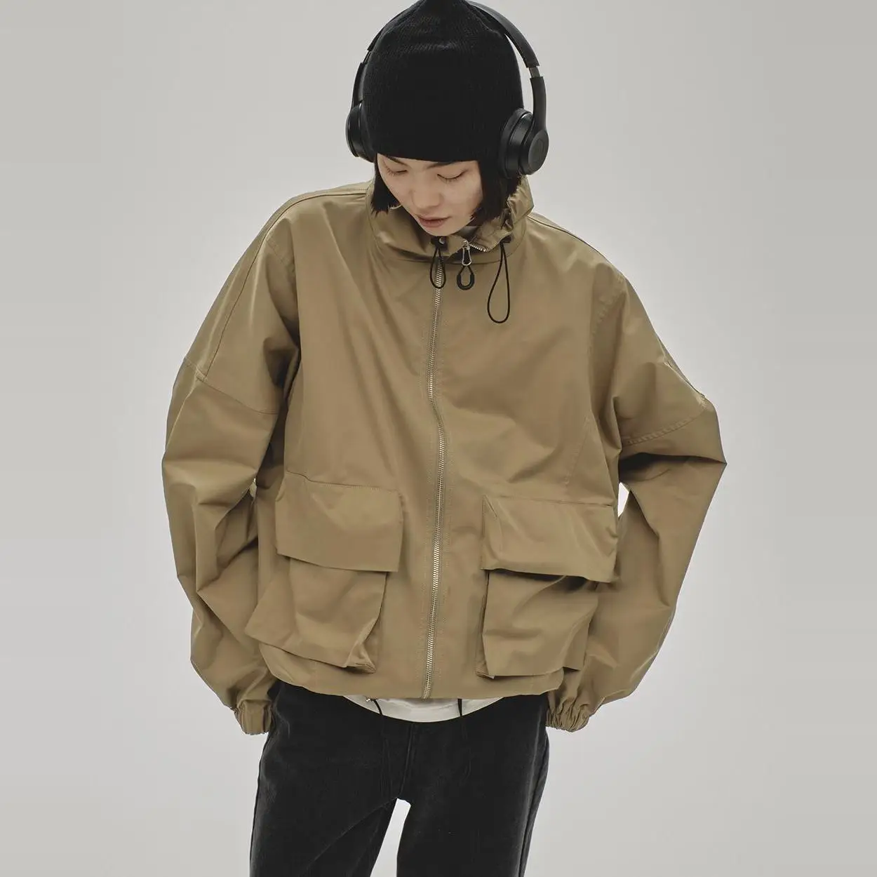 

Женская ветровка Todayful в винтажном стиле с воротником-стойкой, свободного кроя, с длинными рукавами, на молнии, стандартной длины