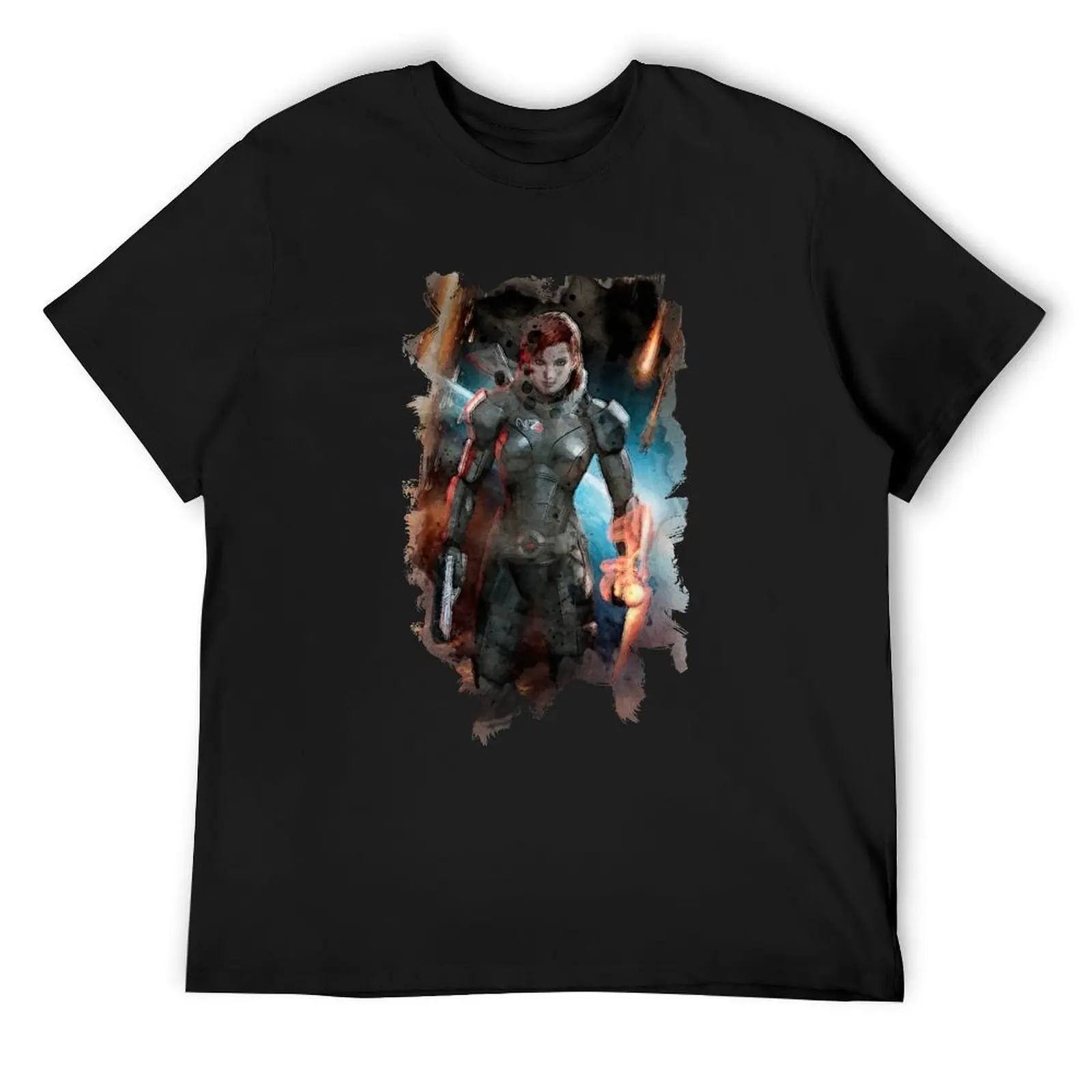 Commander Shepard - Femshep T-Shirt customs graphic t shirt vintage plus size clothes graphic t shirts shirts men