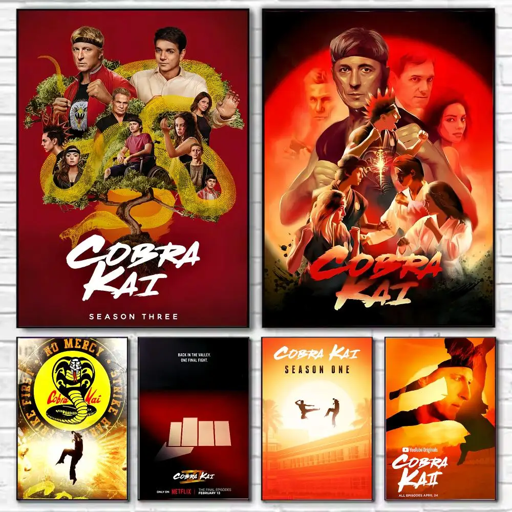 TV Series Cobra Kai Poster HD Art Decorative Wall Art Waterproof Home Décor for Living Room Bedroom Café Stylish Gift