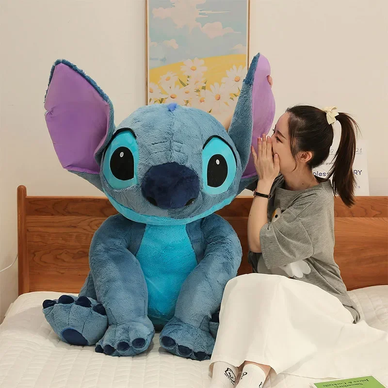 

80 см большой размер Disney Stitch плюшевая игрушка кукла аниме Лило и Стич мультфильм мягкая кукла детская удобная подушка детские рождественские подарки