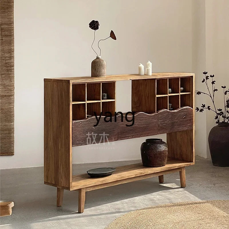 LMM solid wood dining side cabinet tea cup holder display B & B tea room storage storage locker