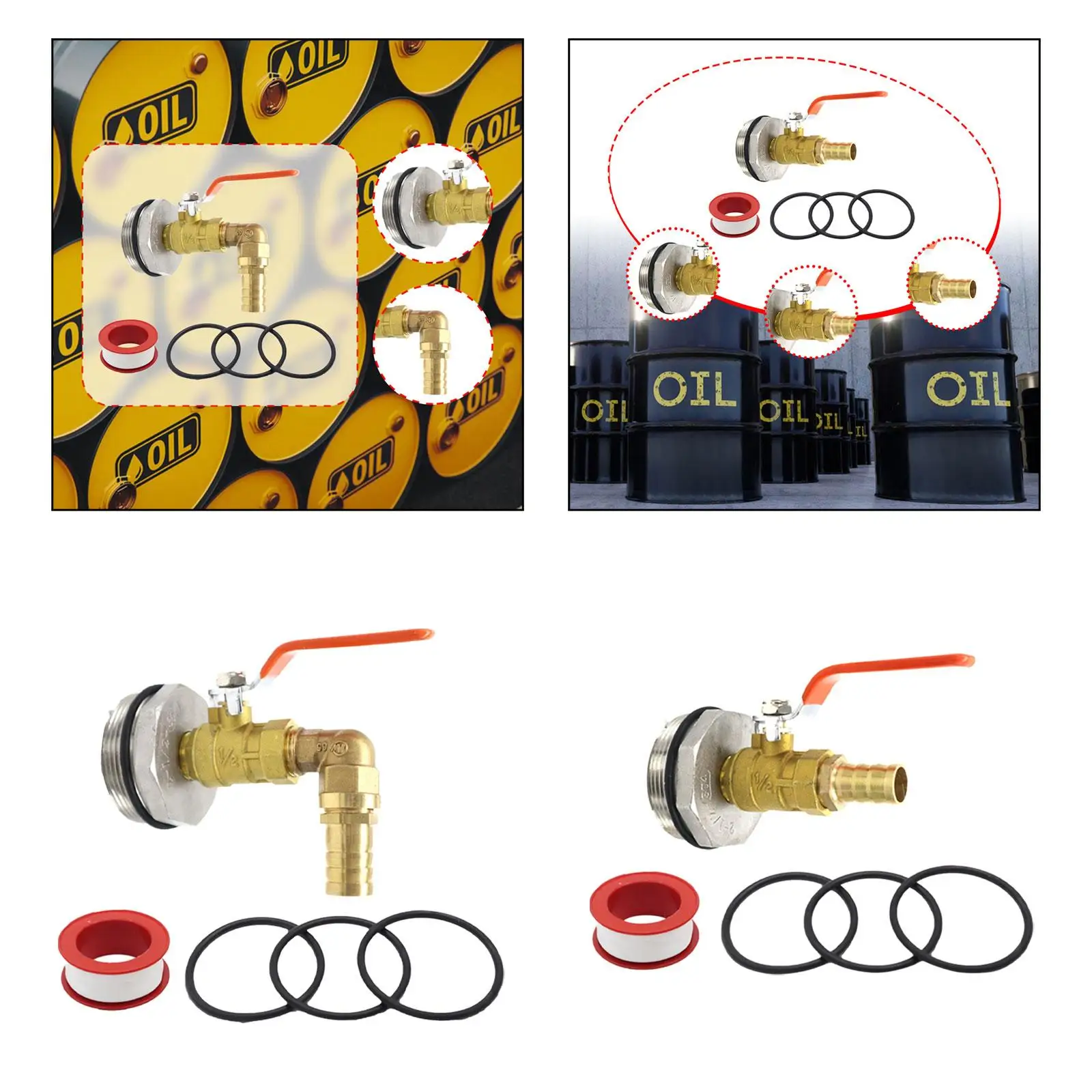 

Barrel Faucet Adapter Water Replacement Parts Drum Faucet for 55 Gallon Drum