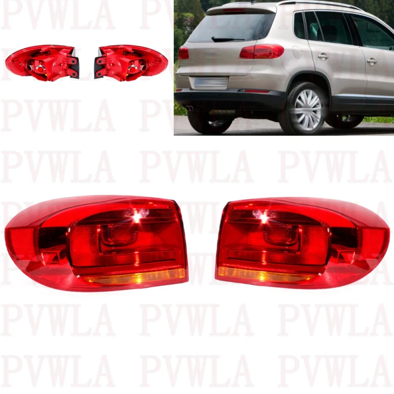 

Pair For VW Tiguan 2012 2013 2014 2015 2016 2017 Left+Right Outer Halogen Tail Light Rear Lamp NO Bulb 5N0945095R 5N0945096R