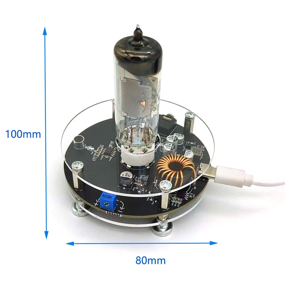 Lampa Atmosferyczna z Efektem Kociego Oka, Sterowana Głosem, Świecąca, Reagująca na Muzykę, z Regulacją Czułości, 5V, Elektroniczna Lampa Tubowa — 2