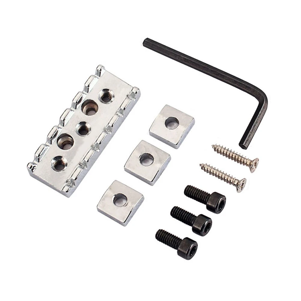 

1Pcs Guitar Locking Nut Zinc Alloy 42Mm Long Double Lock Tremolo System String Lock Electric Guitar Bridge Accessories