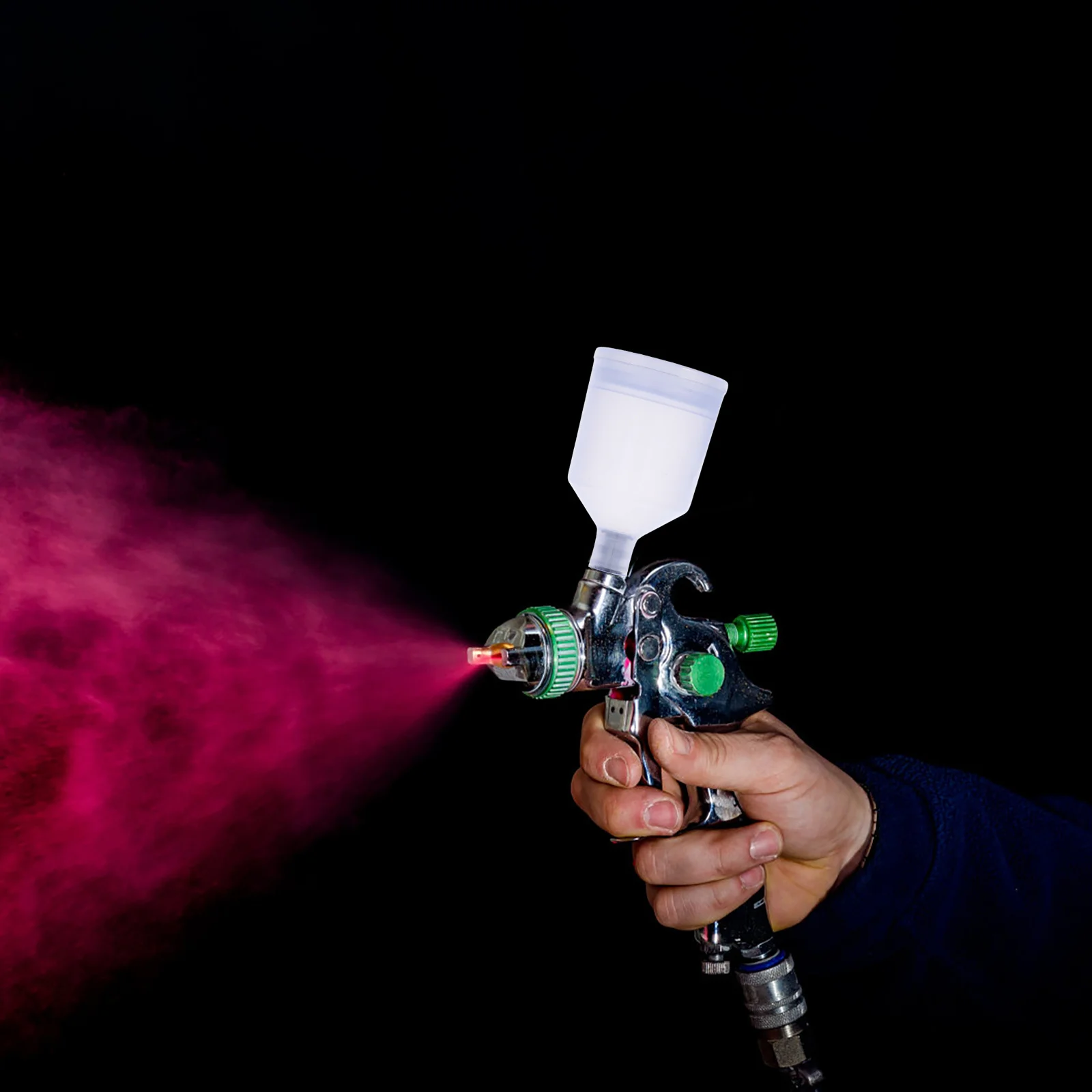 2 قطعة كوب طلاء البخاخة استبدال حاوية الصباغ القابلة لإعادة الملء ملحقات البخاخة القابلة للفصل للتوضيح الفني