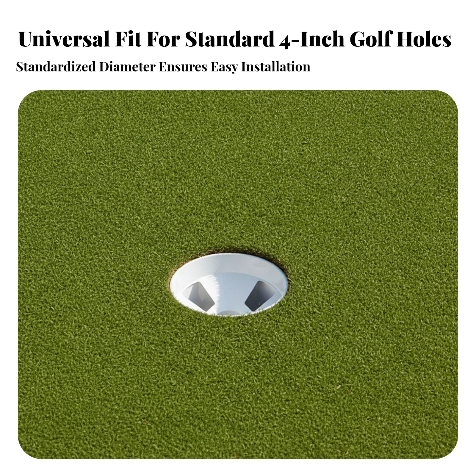 Golf Cup Insert Insert Cylindrical Golf Hole Liner Lightweight Tournament-Grade for Golfers, Putting Green, Backyard Practice