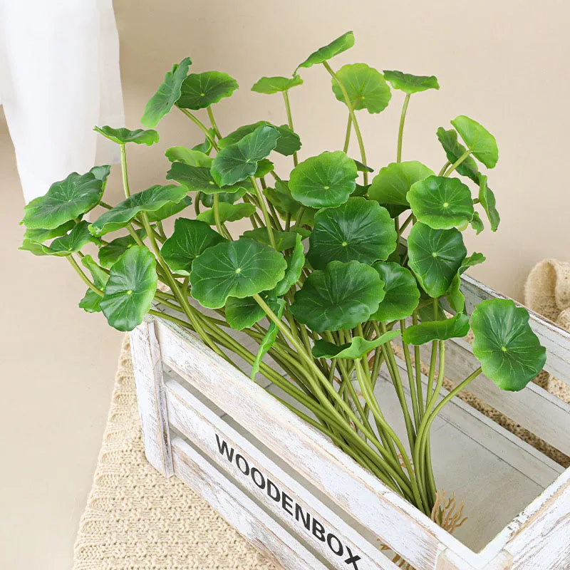 18 Stuks Van Begonia Bladeren Gesimuleerde Groene Planten Kleine Lotus Bladeren Koperen Munten Gras Cordyceps Kleine Bonsai Groothandel