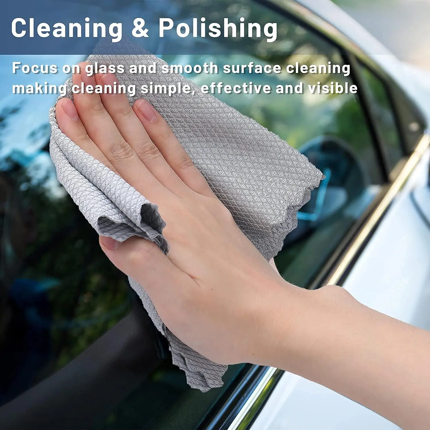 Kitchen Glass Cleaning Towel Anti-Grease Wipe Rag Absorbable Microfiber Lint Free Dishcloths Mirror Car Window Streak Free Cloth