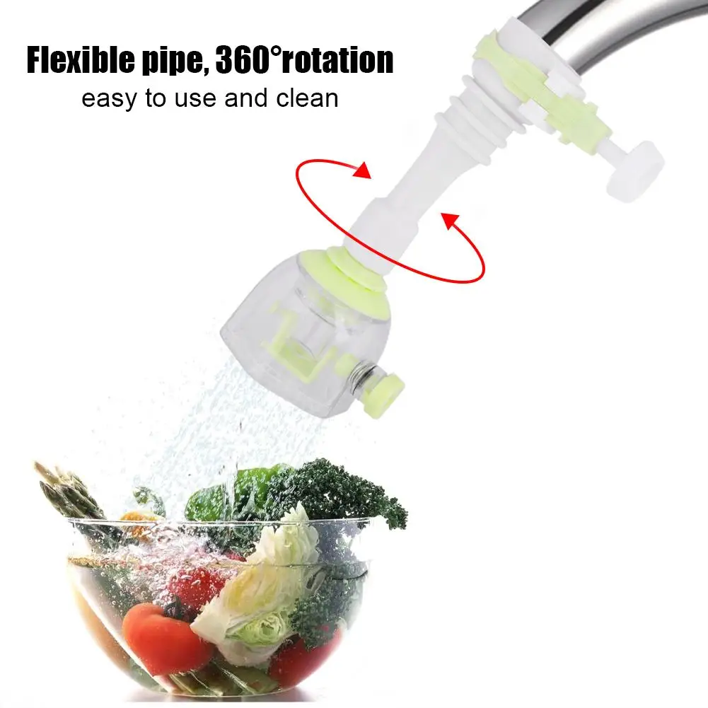 Flexible Kitchen Faucet Spray Attachment Double Extension Movable Water Saving Sprayer Spout Upgrade Cooking Tool