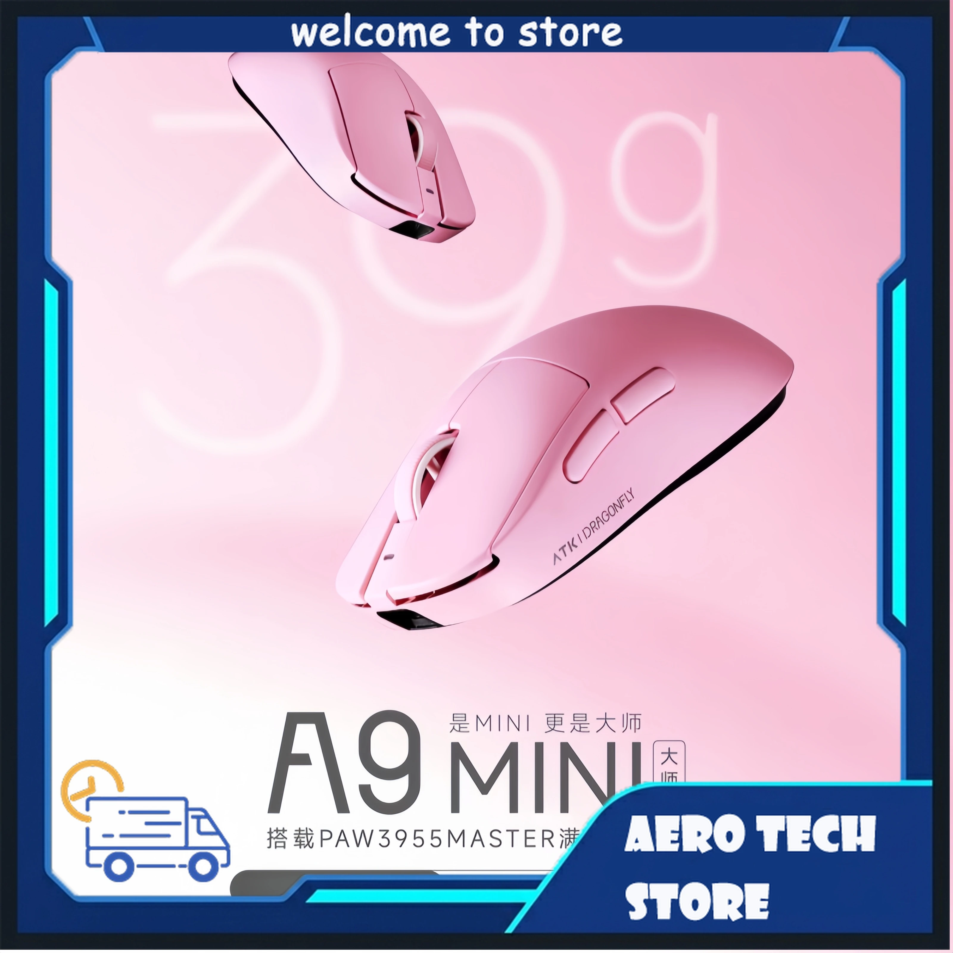 

ATK A9 MINI Master Wireless Gaming Mouse 39g PAW 3955 Master Sensor 8K Polling Rate Nordic 54L15 Pro Esports Mice