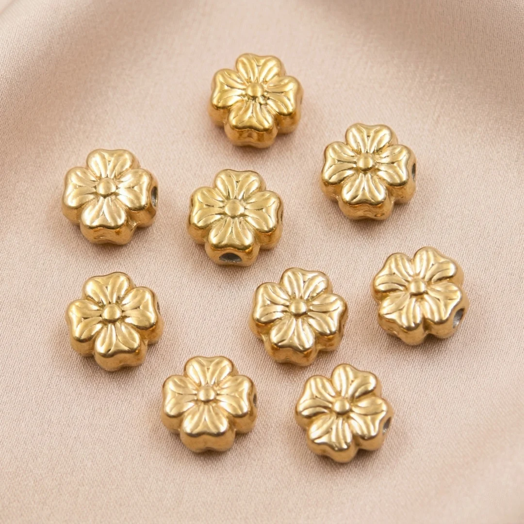 10pcs Stainless Steel Metal Beads Star Heart Spacer Beads For Bracelet Making,Separators for Beads,DIY Jewelry Making Materials image 4