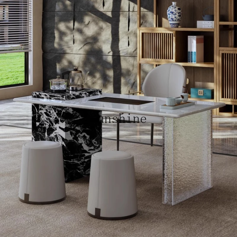 

Итальянский минималистичный чайный столик для гостиной, балкона, светлый роскошный мраморный журнальный столик