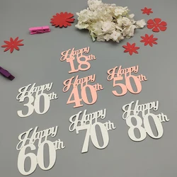 2022 New Happy 30th 40th 50th 60th 70th 80th Birthday Word Metal Cutting Dies for Scrapbooking Letter Phrase Stencil Card Making