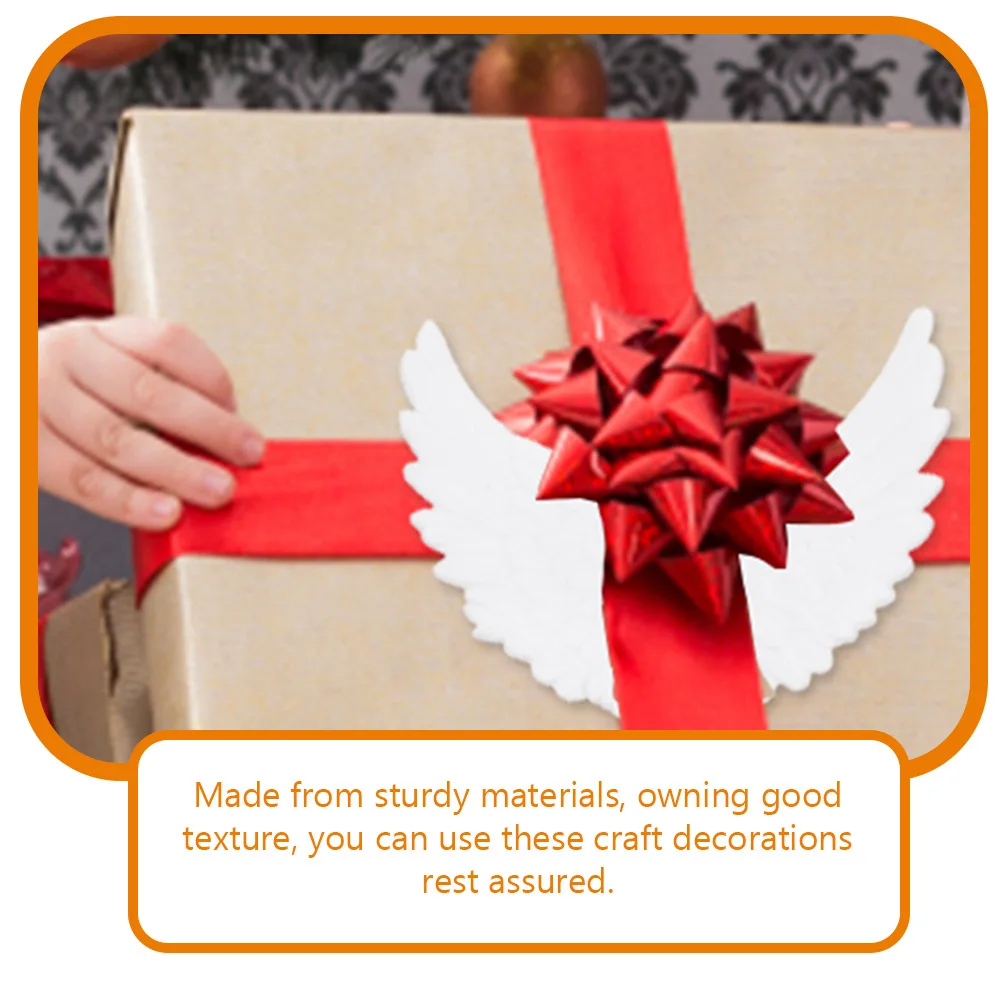 

10Pcs DIY Angel Wing Decorations for Crafts Beautiful Simulation Wings Sturdy Light Small Size Craft Embellishments for Clothing